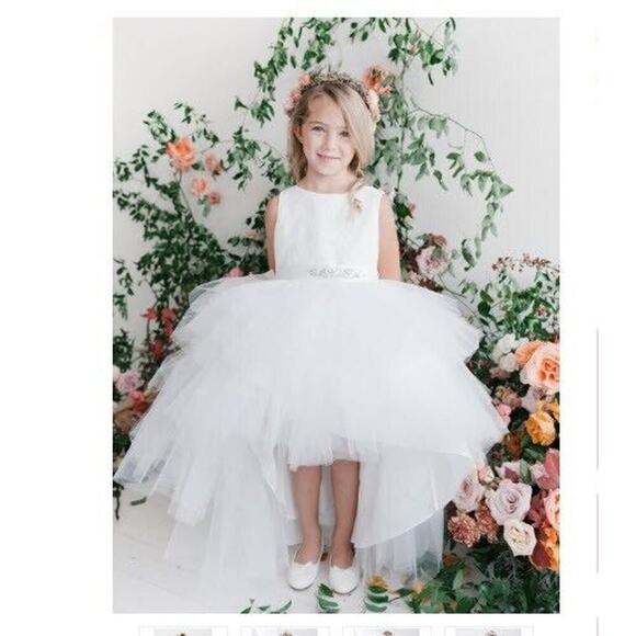 Lace Ball Gown Flower Girl Dresses Weddings First Communion Girls tip top kids - Picture 1 of 16